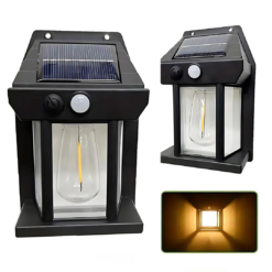 Foco Solar de Pared con Ampolleta Vintage