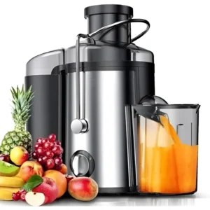 Extractor de jugos Silver Crest 1500W, potente y eficiente para frutas y verduras. Ideal para jugos naturales en casa. Compra online en Chile hoy.